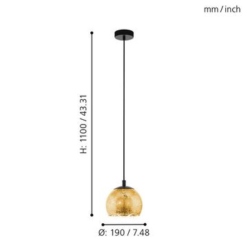 Подвесной светильник 1*E27 98524 черный/золотой Albaraccin Eglo