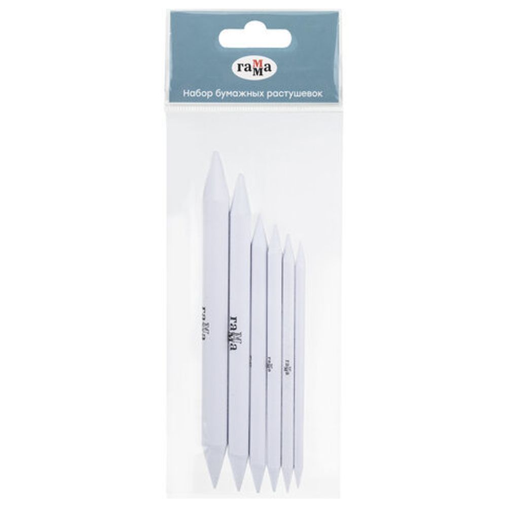 Растушевка бумажная ГАММА "Студия", набор 6шт., пакет, европодвес, 080219_09