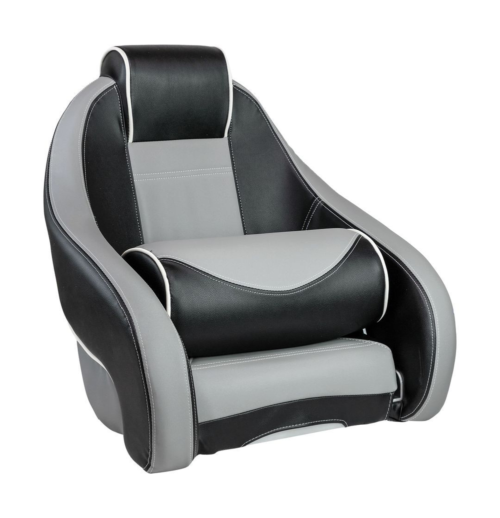 Кресло с болстером Stingray, обивка винил, цвет черный/серый