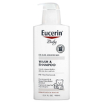 Eucerin, Baby, гель для душа и шампунь, без аромат, 400 мл (13,5 жидких унций)