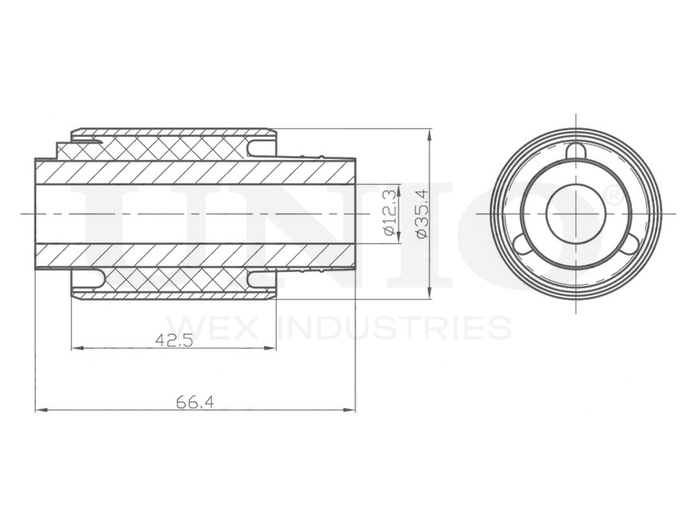 Сайлентблок внутренний заднего верхнего рычага UNIO RMP-20083