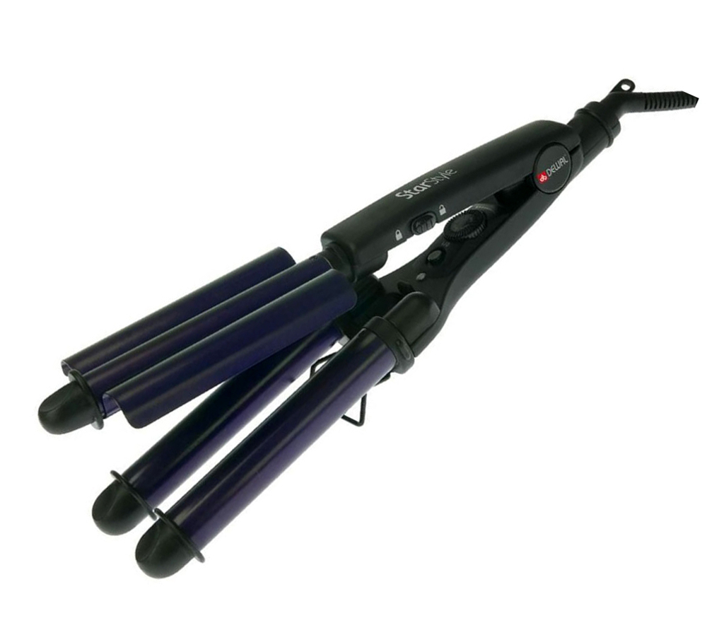 Плойка д/волос тройная DEWAL Star Style  75Вт 22/19/22мм