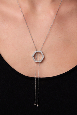 Колье с затяжкой Geo Silver