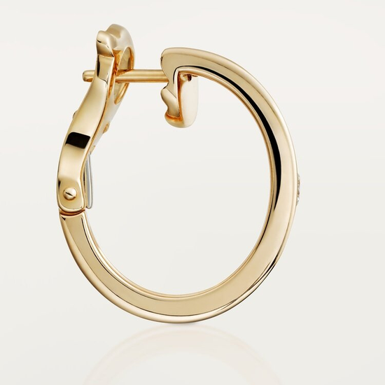 Cartier LOVE hoop earrings, classic model, 2 diamonds