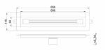 Душевой лоток Boheme B&T Infinity 85 981-80-MG матовое золото