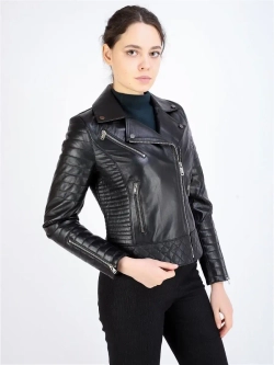 Женская косуха/кожаная/кожаная куртка/Турция