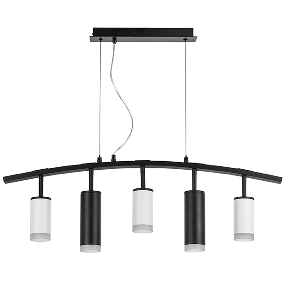 LR7353638720 Люстра RULLO 5х50W GU10 ЧЕРНЫЙ/БЕЛЫЙ (571735+214436-3+214487-2+202430-5)