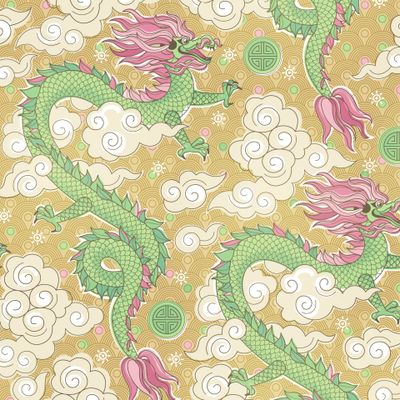 Китайские драконы среди облаков