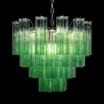 Подвесная люстра 10*Е14 10580/600 Clear green зеленый градиент Murano LOFT IT