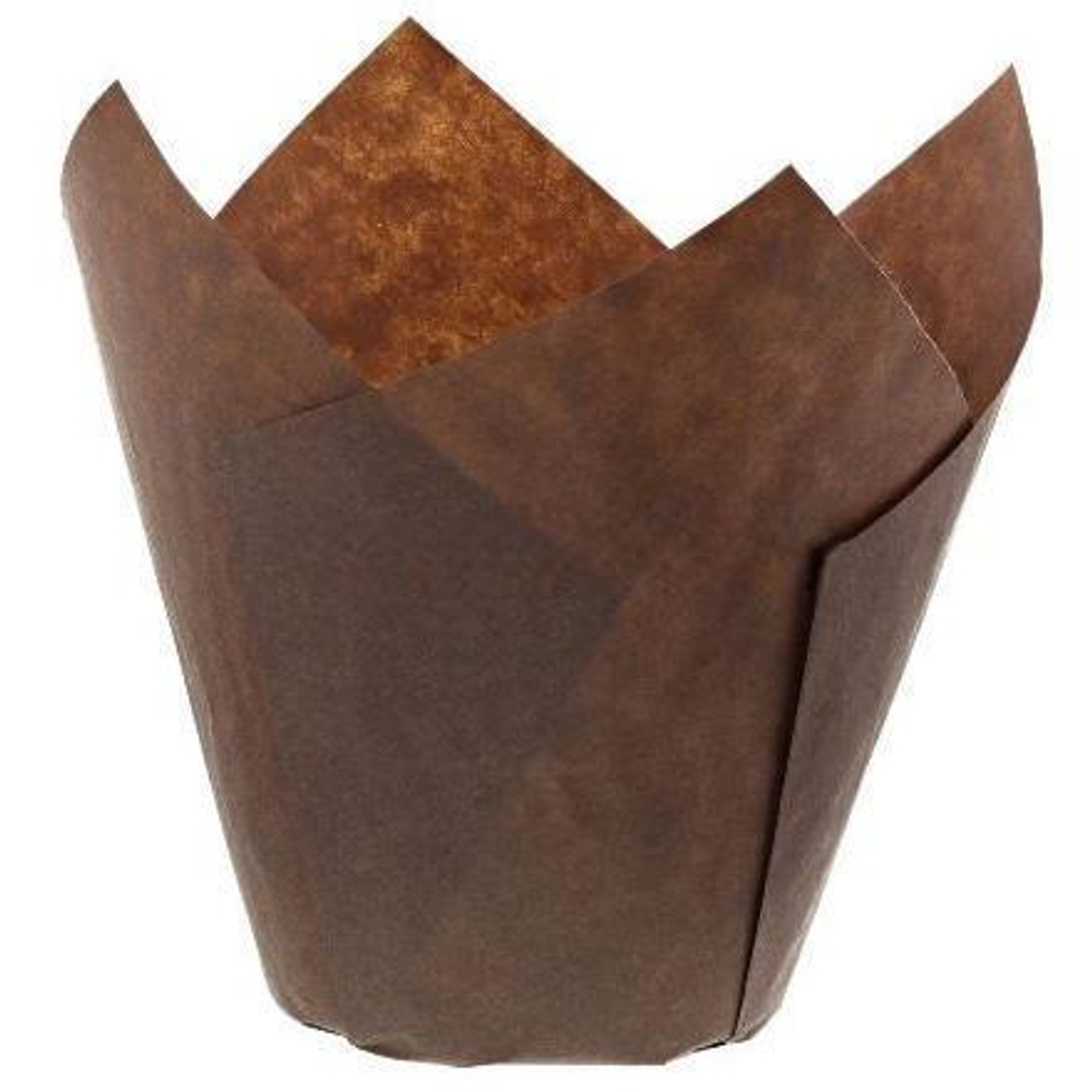 Форма бумажная для выпечки "Тюльпан" 5,0х7,5 коричн. (200/3200 шт.) 715050B/1R