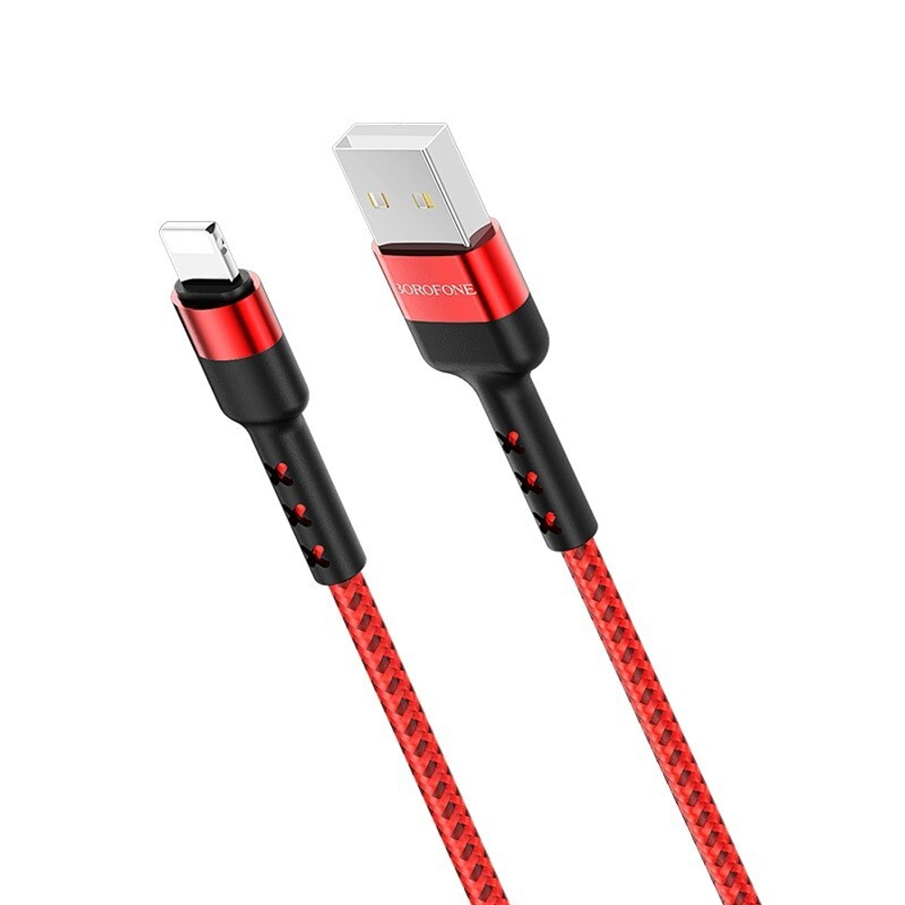 Кабель USB - Lightning BOROFONE BX34 (красный) 1м