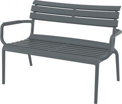 Диван пластиковый двухместный Paris Lounge темно-серый