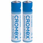 Батарейки алкалиновые "мизинчиковые" КОМПЛЕКТ 2 шт., CROMEX Alkaline, AAA (LR03, 24А), блистер, 457129