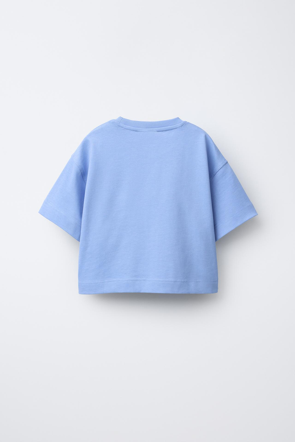 ZARA ОДНОТОННАЯ ФУТБОЛКА HEAVY WEIGHT, СИНИЙ