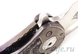 Нож TFK Flicker M398 Titanium Kolesnikov carvingфотография - 7