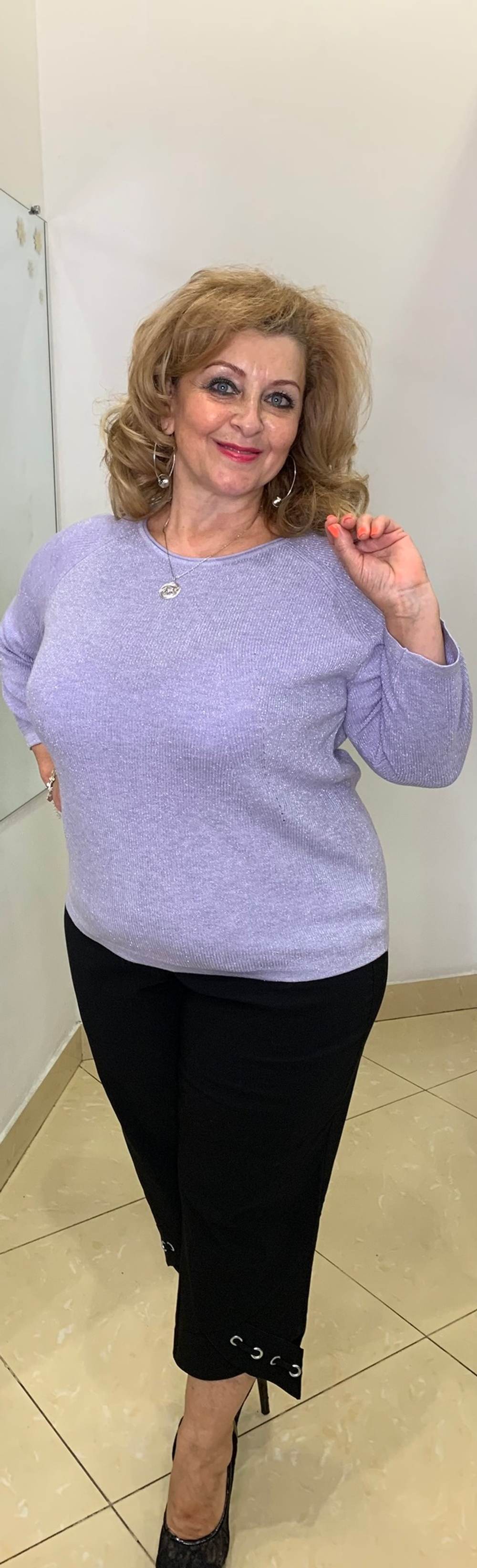 Короткий  люрексовый джемпер