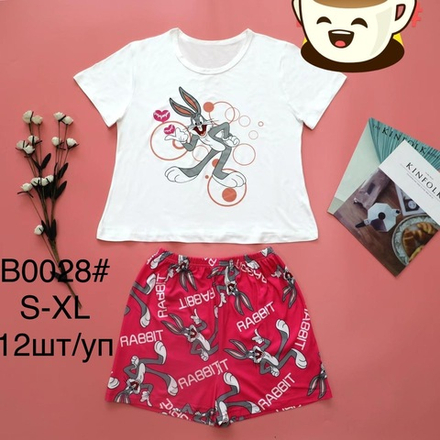 Пижама шорты и футболка В0028