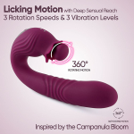 Фиолетовый вибратор для стимуляции точки G Selove Campanula Thrusting & Stroking G-Spot Vibrator Purple