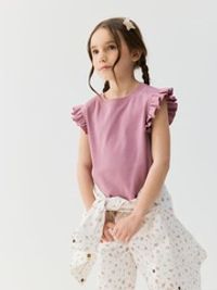 Футболка укороченная из кашкорсе "Орхидея"