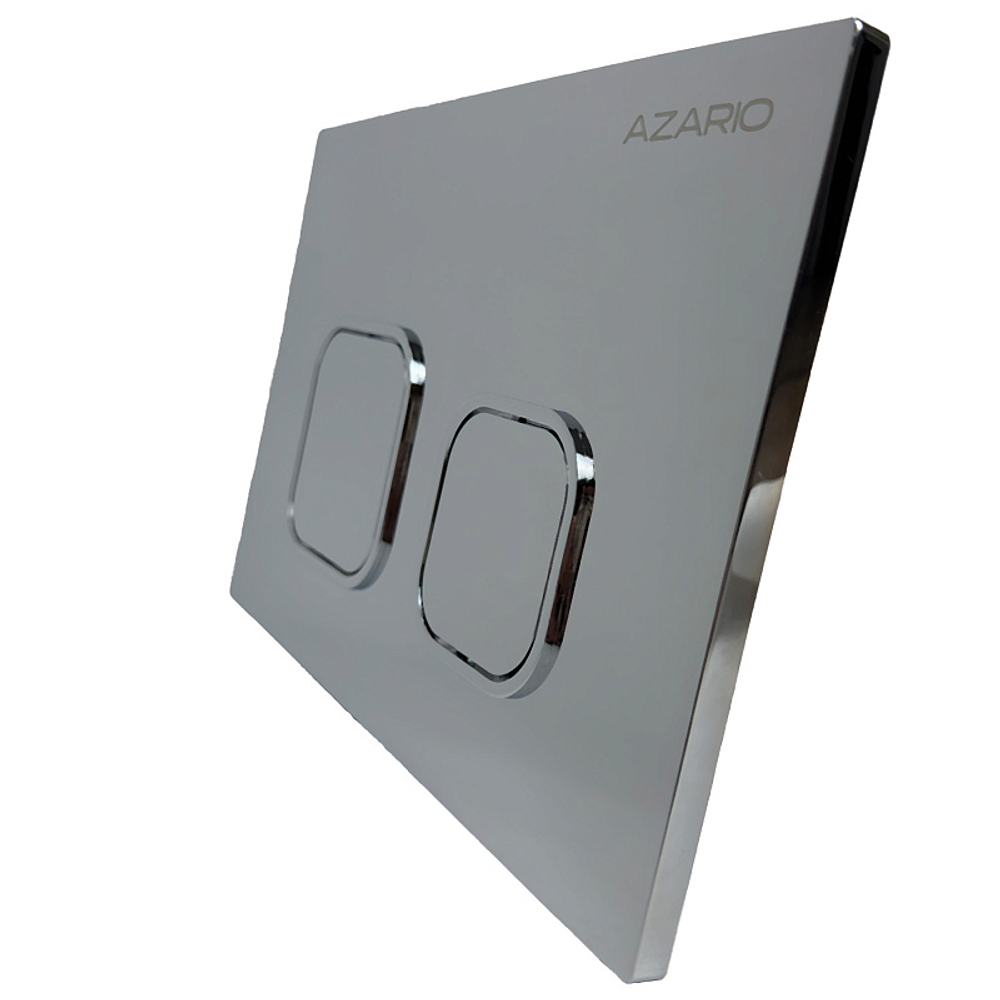 Кнопка смыва AZARIO NEW-TS механическая, двойной смыв, квадратные кнопки, ABS пластик, хром (AZ-ABS-002-CH)