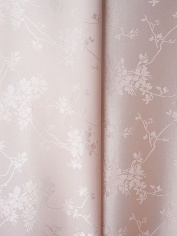 Ткань шелк Армани Жаккард, арт. 1870/2, дизайн &quot;цветы на ветке&quot;, кремовый