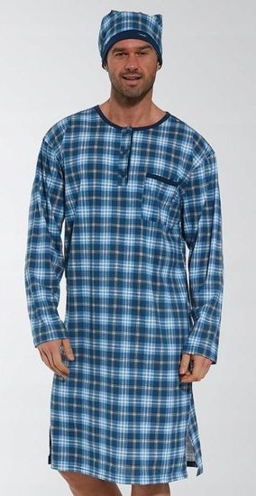 Сорочка ночная мужская с длинным рукавом и колпаком Cornette 110/13