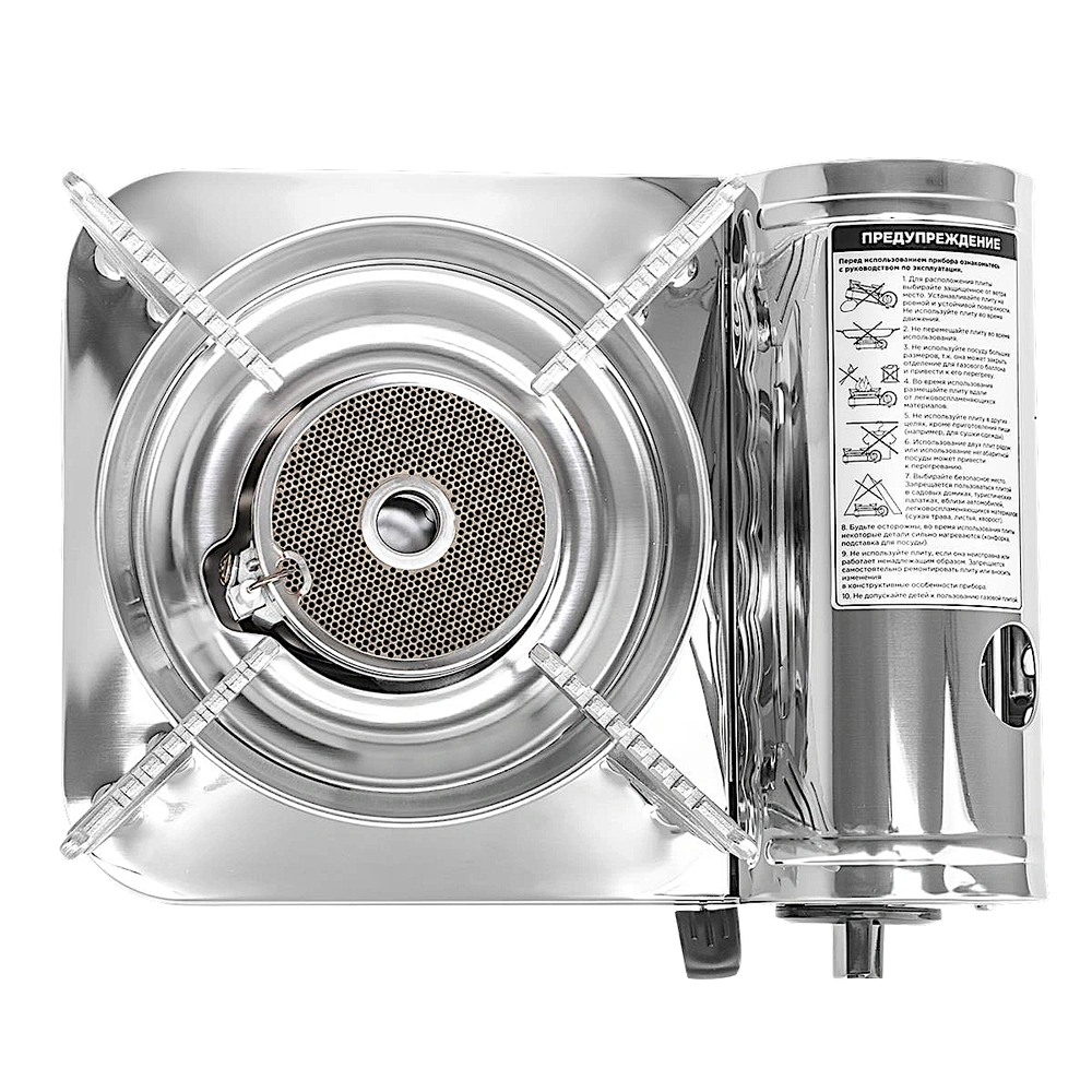 Газ. плита Nisus N-MS-8000ASC в кейсе Горелка керамическая Ветрозащита 1.65кВт 120г/ч 1.05кг