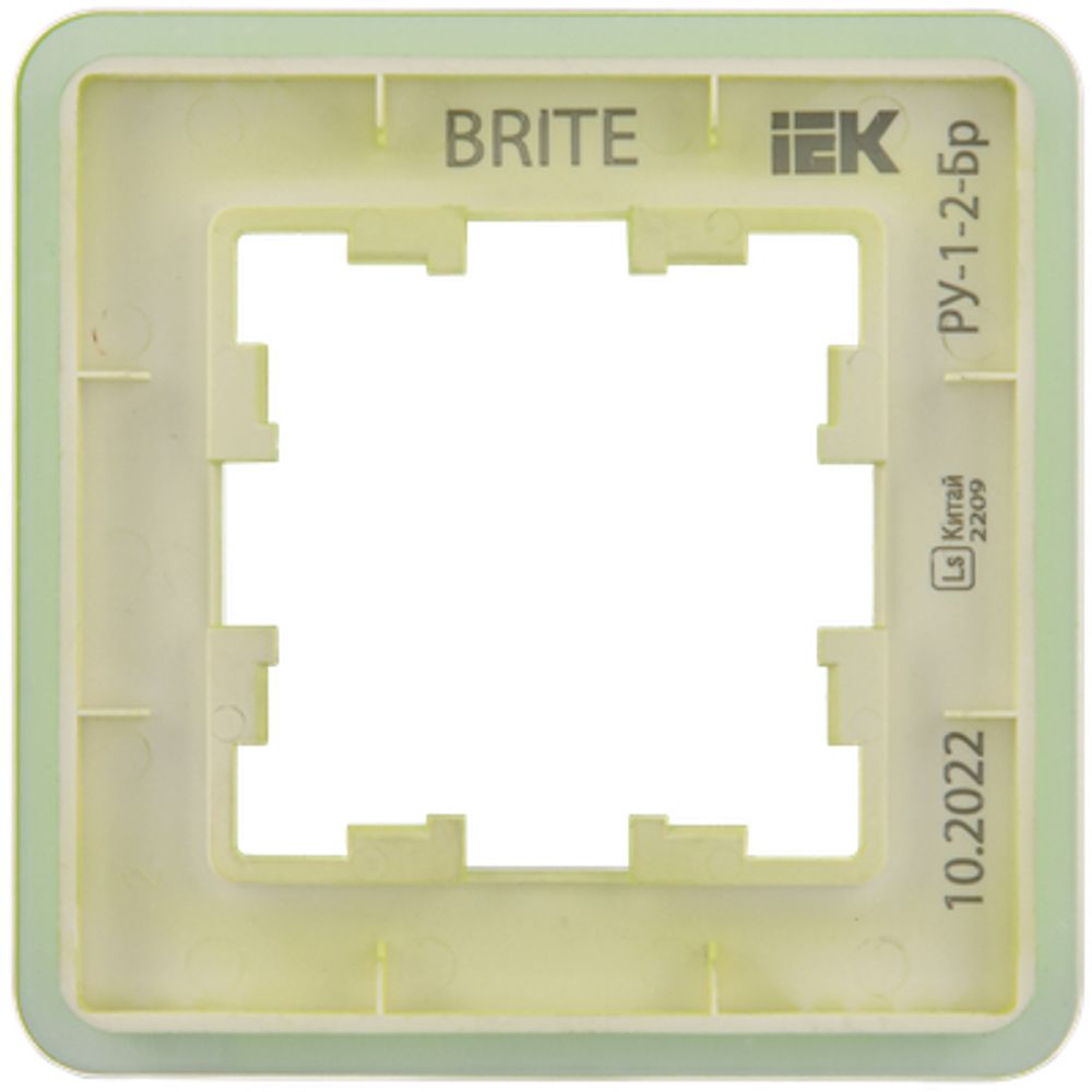 BRITE Рамка 1-местная РУ-1-2-Бр стекло эко грин RE IEK