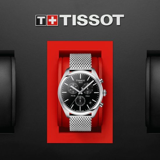 Мужские швейцарские часы с секундомером Tissot T101.417.11.051.01 в коробке