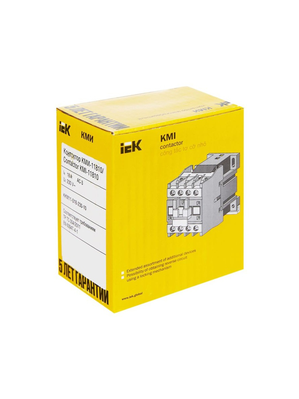 Контактор КМИ-11810 18А 230В/АС3 1НО KARAT IEK KKM11-018-230-10