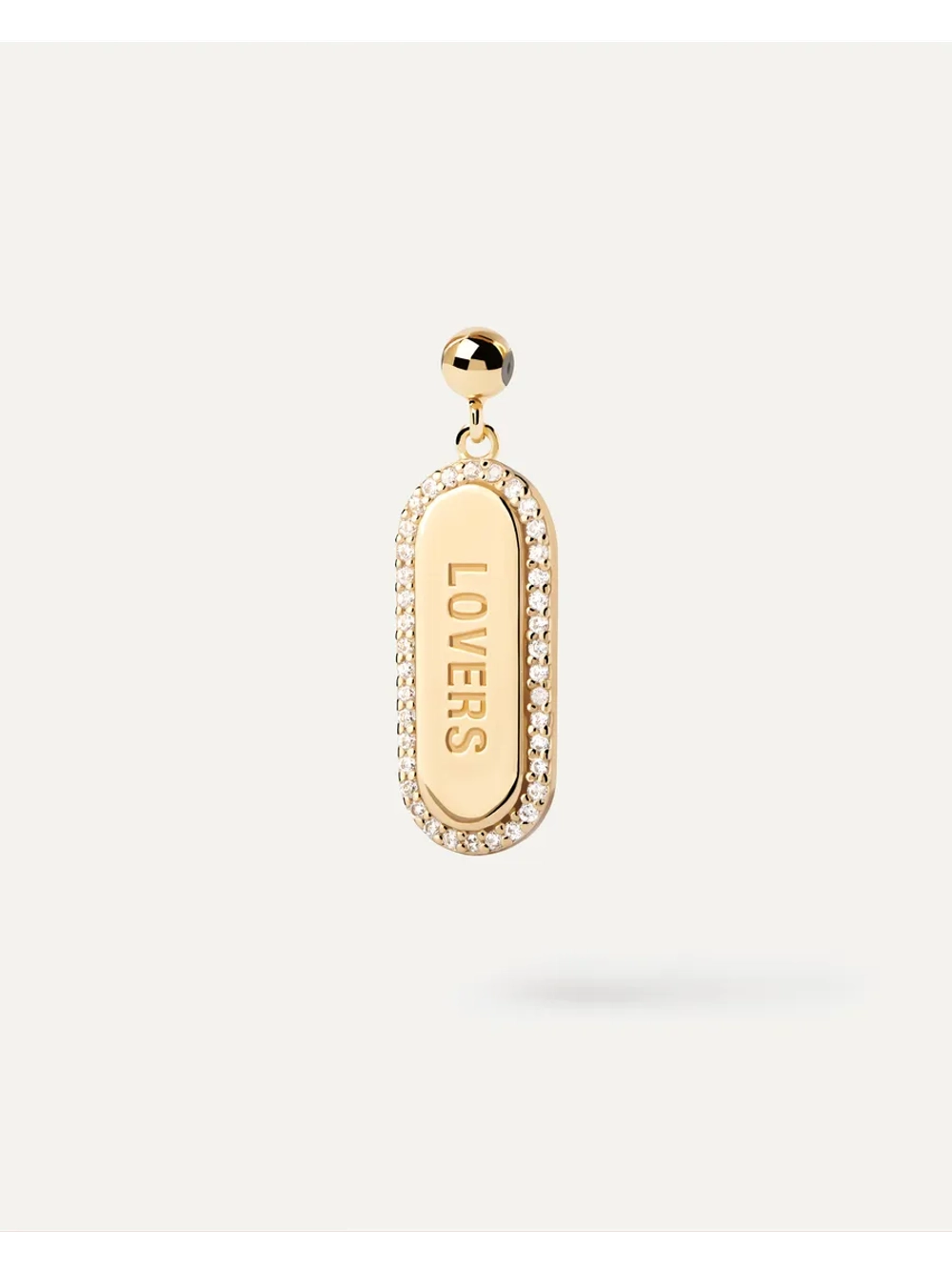 Подвеска-шарм женская PDPaola Lovers Sparkly серебро 925 пробы покрытое золотом 750 пробы CH01-103-U