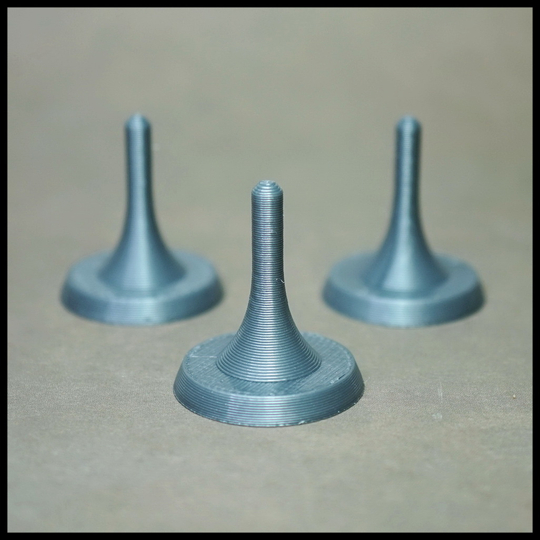 Подставка для бусин - серебро , тонкий штырек