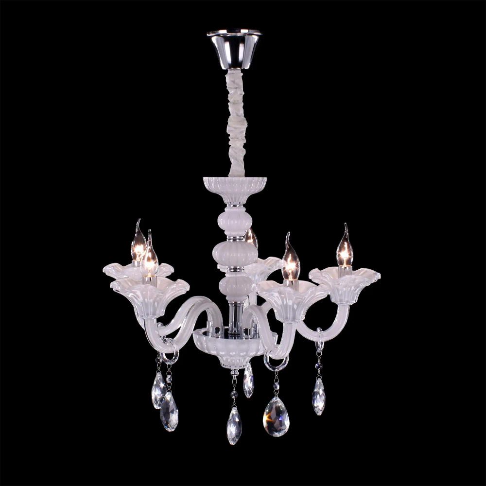 Citilux Ирида CL351150 Люстра стеклянная подвесная Белая