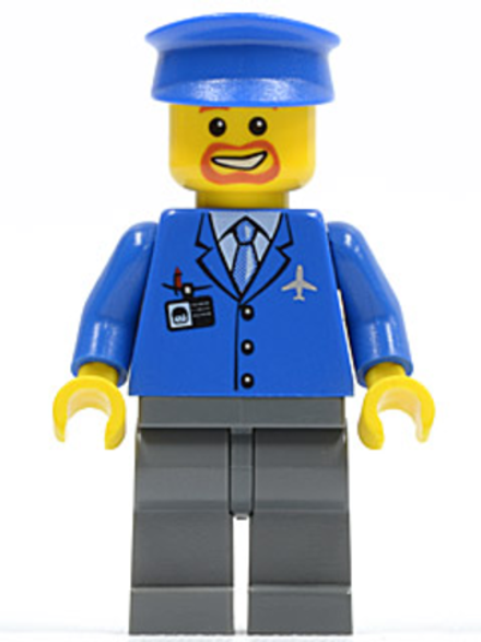 Минифигурка LEGO Air038 Аэропорт — синий пиджак