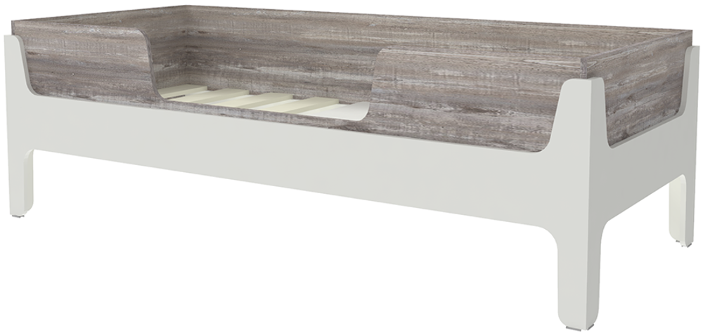 Кровать односпальная КарИВи Лотос  Белый  Бетон