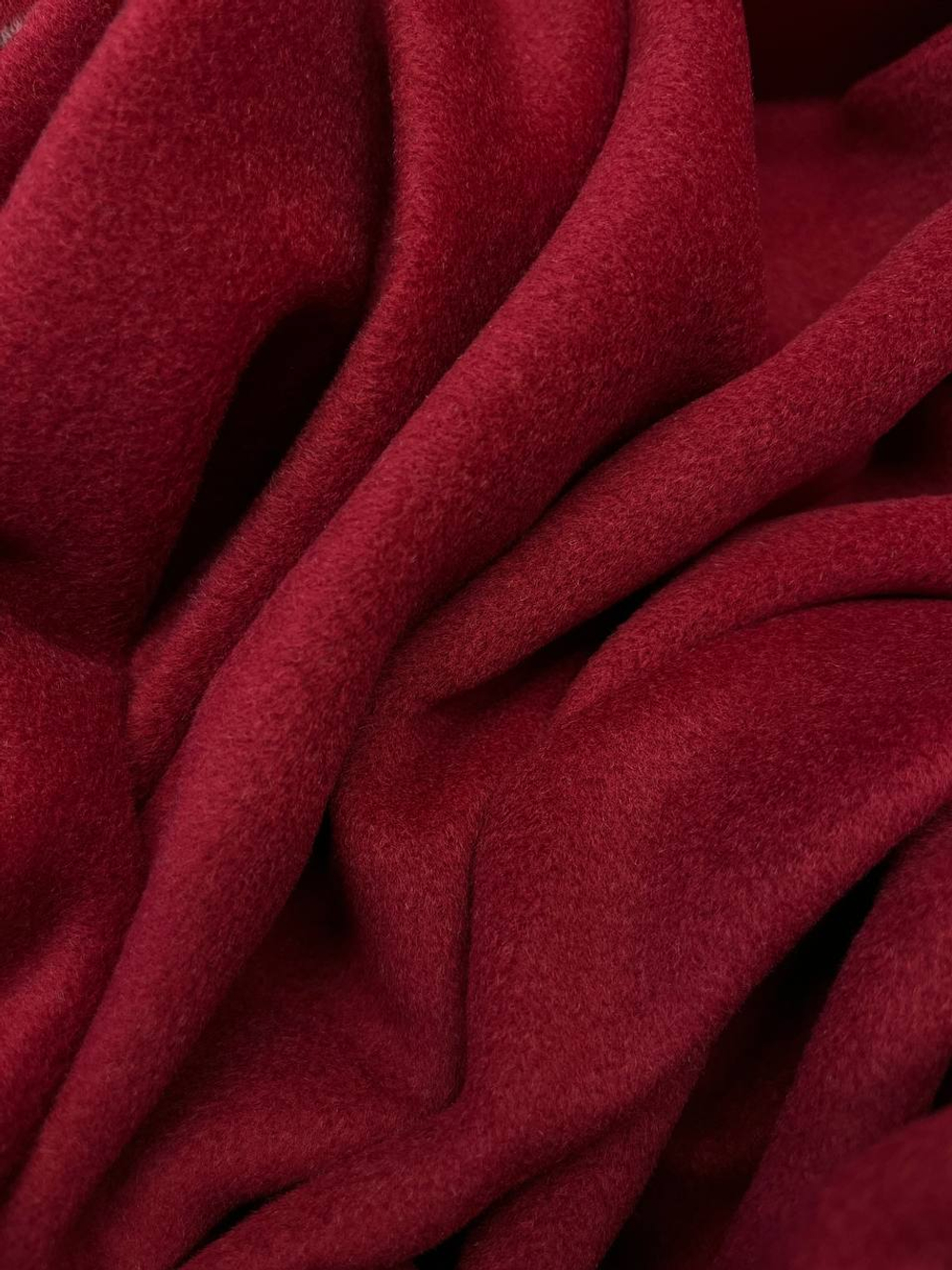 Шерсть с кашемиром пальтовая Max Mara брусничная