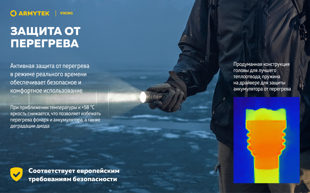 Фонарь Armytek Viking F01802C 2500 люмен (холодный свет)