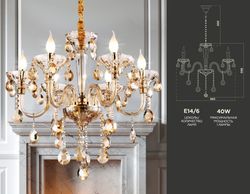 Ambrella Подвесная классическая люстра с хрусталем Classic TR4901