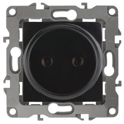 12-2105-06 ЭРА Розетка 2P, 16A-250В, IP20, Эра12, чёрный | Эра 12 Черный