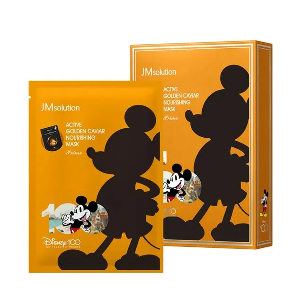 JMsolution Active Golden Caviar Nourishing Mask Prime Disney тканевая маска с золотом и икрой