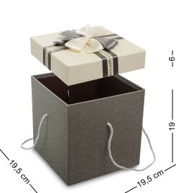 WF-84/1-B Коробка «Квадрат» цв.сер./беж.