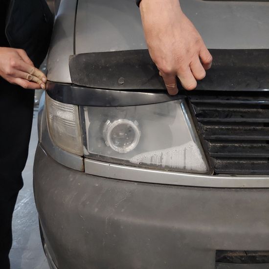 Реснички на фары Mercedes Vito W638 ABS пластик (прямые)