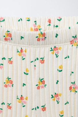 ZARA КОМПЛЕКТ ИЗ ТОЛСТОВКИ И ЛЕГГИНСОВ КЛЕШ В РУБЧИК С ПРИНТОМ, ЭКРЮ