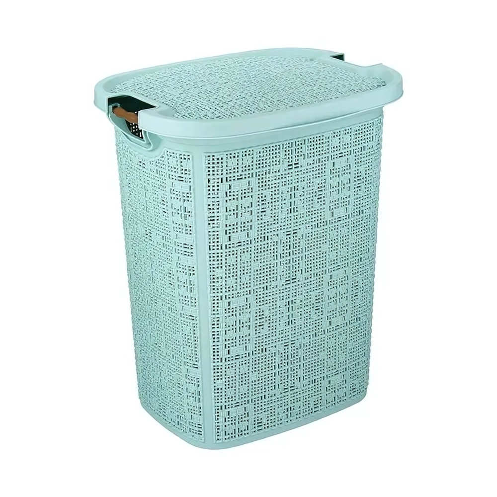 Корзина для белья БЯЗЬ 30л Морская волна