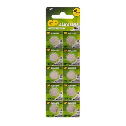 Батарейка-таблетка G-10 (LR54) GP Alkaline, блистер, цена за 1 шт
