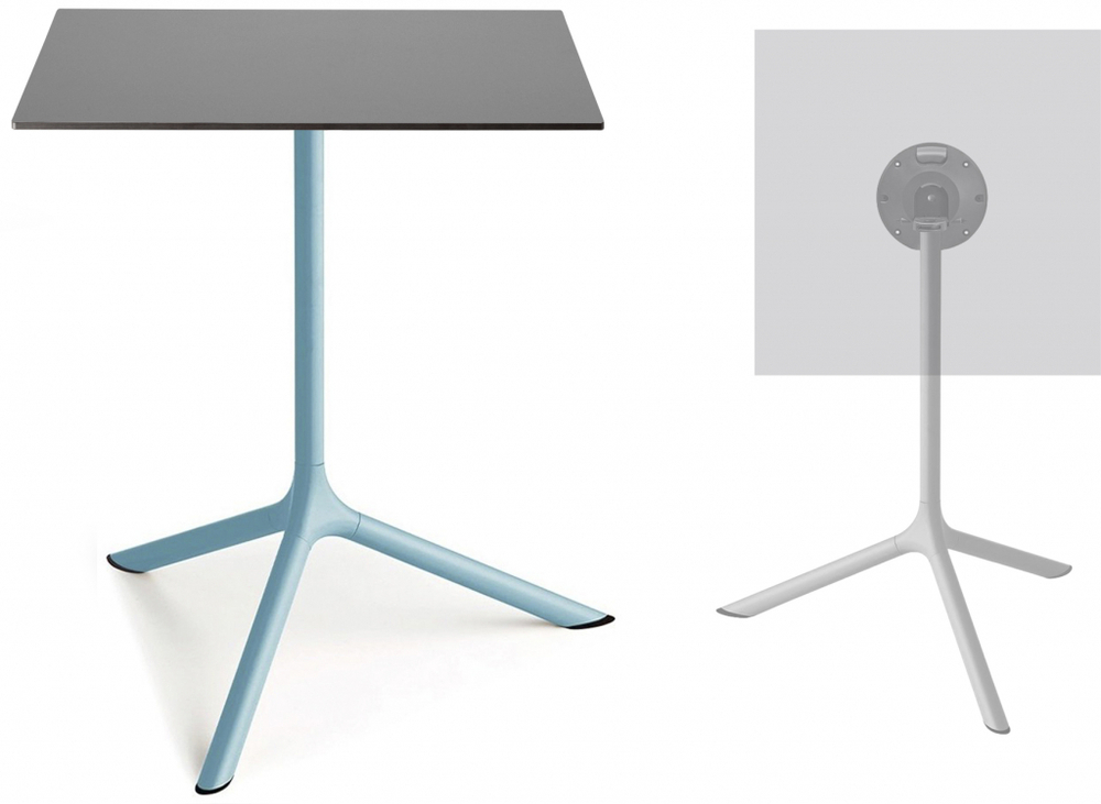 Стол ламинированный обеденный складной Scab Design Tripe Maxi Folding, голубой, антрацит