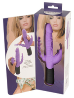 Сиреневый тройной вибратор Triple Vibrator - 22,2 см. (Цвет: сиреневый)