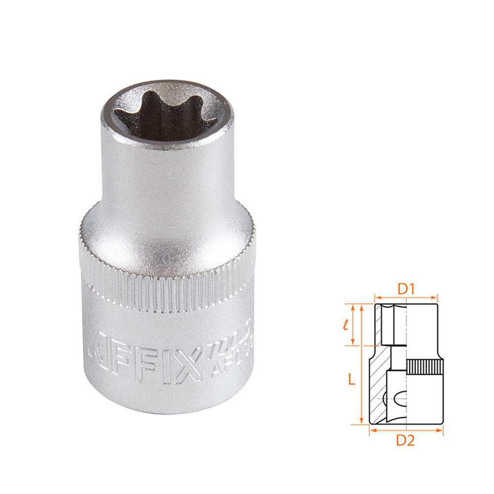 AFFIX (AF00043014) Головка торцевая TORX Е-стандарт 1/2", E14