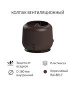 Комплект вентиляции: Вентиляционный выход изолированный D125/160/700 утепленный, проходной элемент для металлочерепицы Monterrey, колпак вентиляционный TP D 160 мм, переход на канализационную трубу D110 с вентиляционного выхода 125/160 без уплотнения, серый