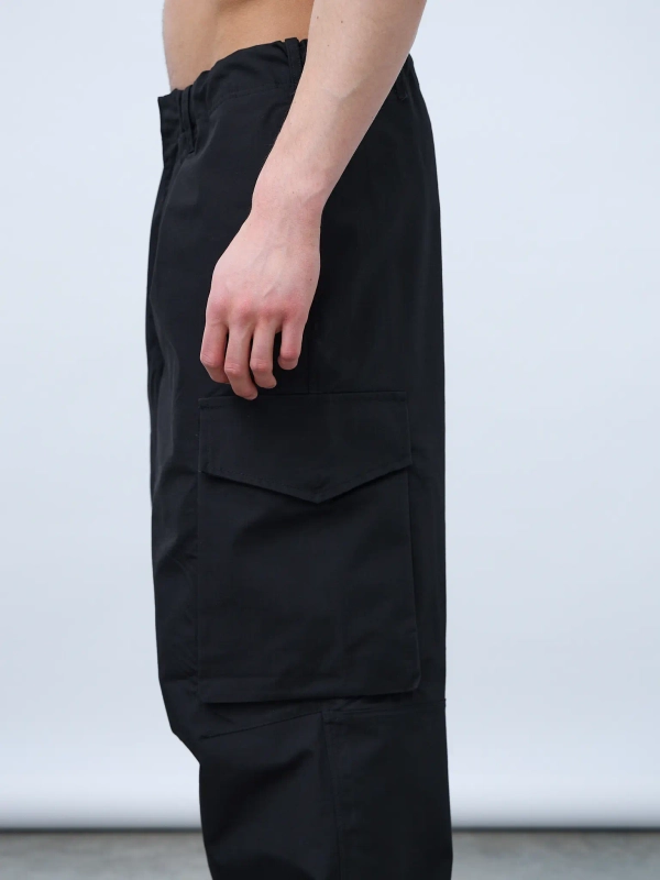Брюки карго мужские (черный)